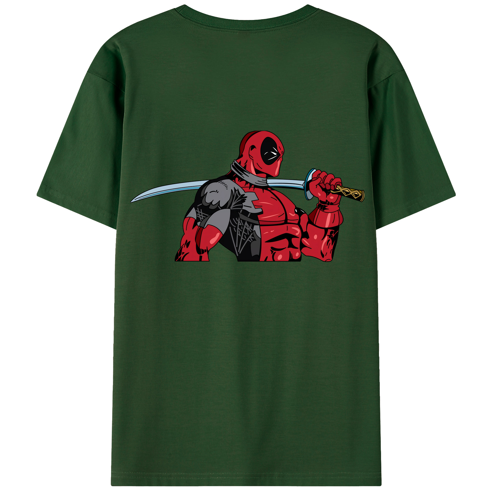 （画像用） Deadpool デッドプール 綿100％半袖Tシャツ（背面プリント）